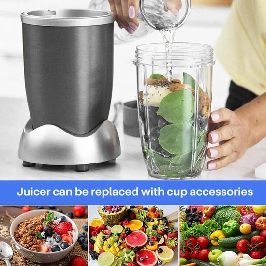 Mok Fruit Pers - Cup Vervanging - Sap Extractor - 900W Mixer Onderdeel - 32 Ounces - Transparant — afbeelding 4
