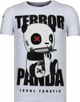 Terror Panda - Rhinestone T-shirt - Wit