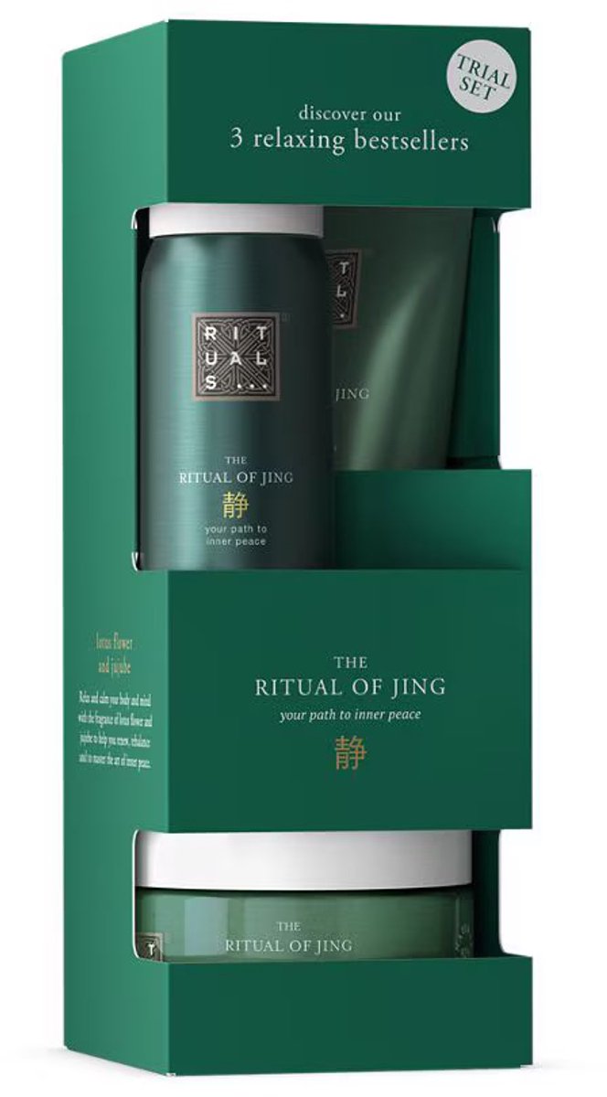 Rituals of Jing - Trial Set - Body Cream 70 ml - Shower Gel 50 ml - Body Scrub 125g