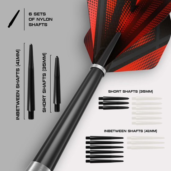 2 Sets KOTO Straight Silver Black Brass Darts + 90 Pieces Accessories - Dartpijlen van KOTO — afbeelding 2