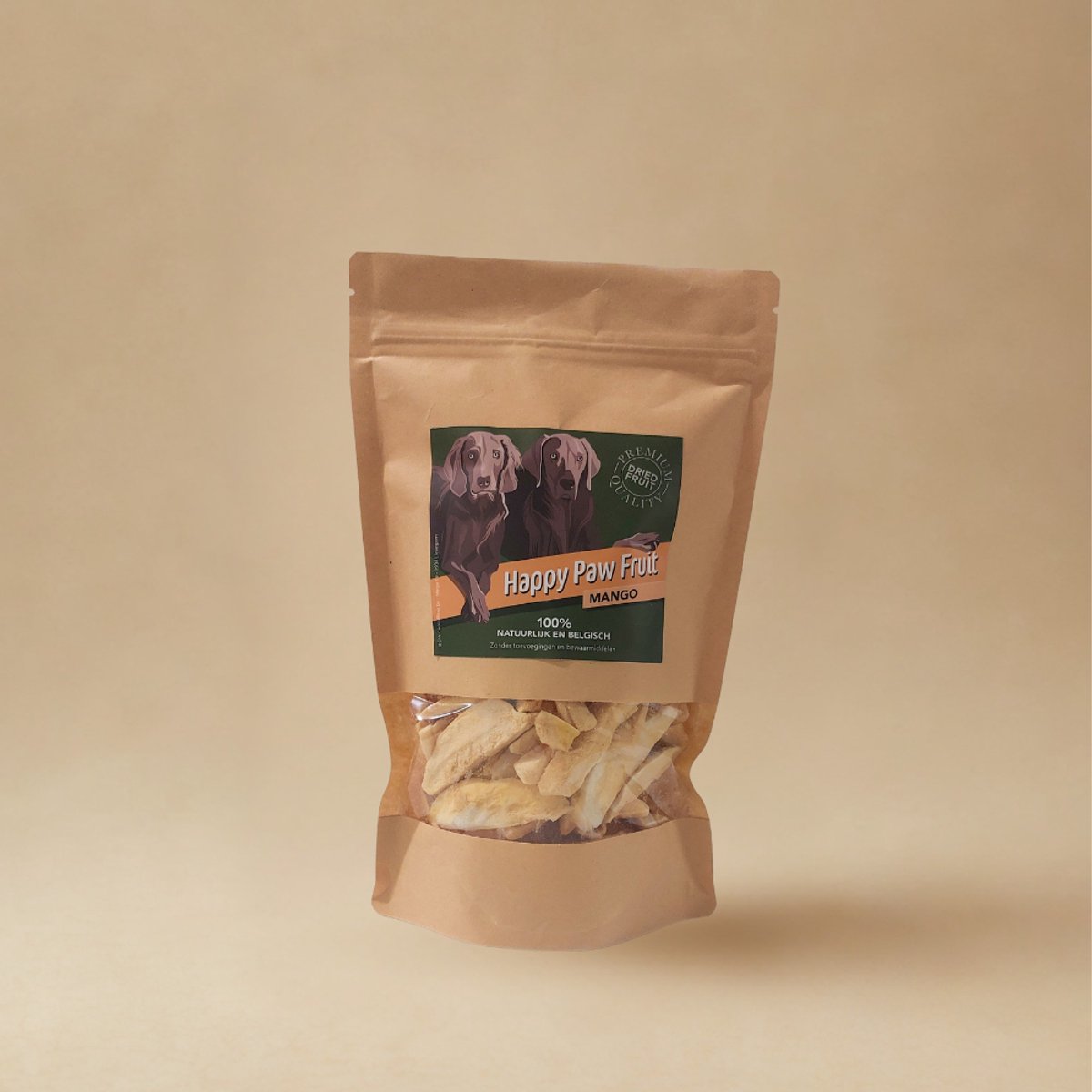 Happy Paw Fruit - Gevriesdroogde mango snack voor honden - zak 100 gram