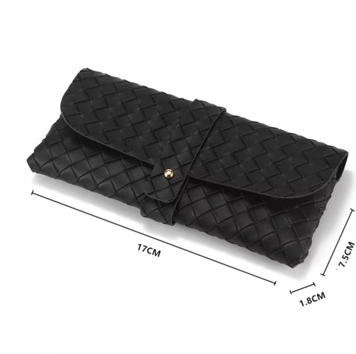 Actie4you® - Brillenkoker - Brillendoos - Brillenetui - Brillenhoes - Geweven polyester – Zwart