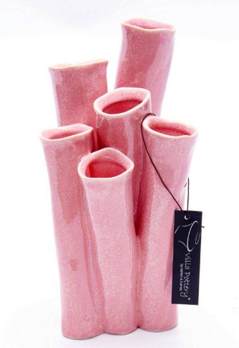 Villa Pottery Vaas - Villa Pottery - Decoratie - Woondecoratie - porselein - waterdicht - New Juul 1_3 Pink Reactive Roze