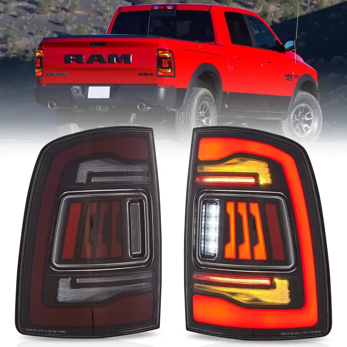 Achterlicht Dodge Ram 1500 - LED dynamische richtingaanwijzers - 2009-2018