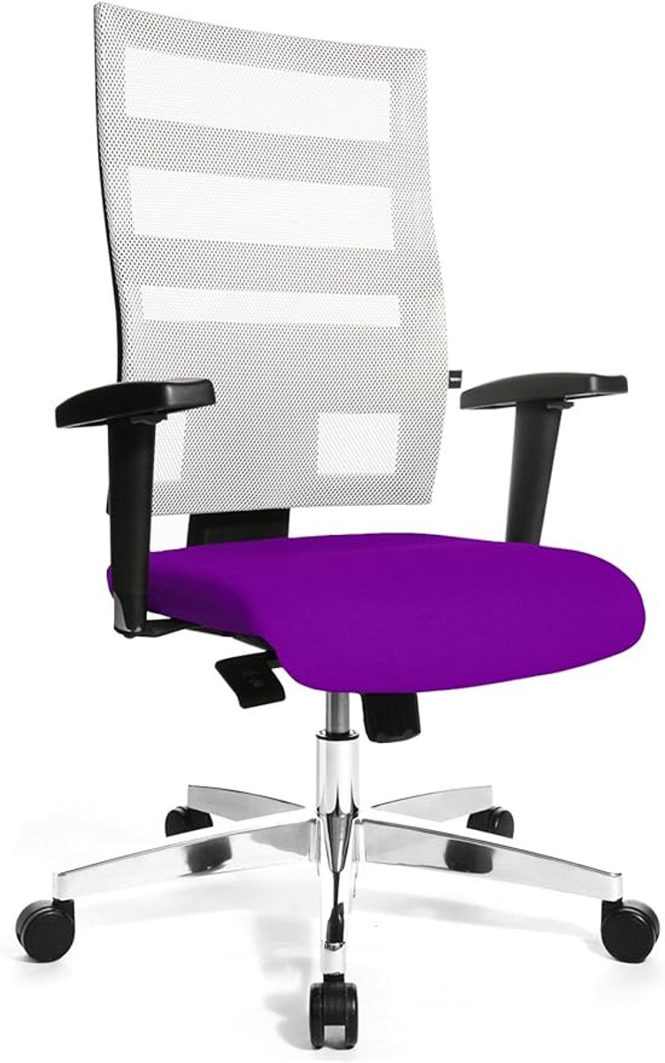 Ergonomische Bureaustoel met Lendensteun & Opklapbare Armleuningen – In Hoogte Verstelbaar – Mesh Kantoorstoel 47 x 51 x 105 cm – Grijs – Pauwhome