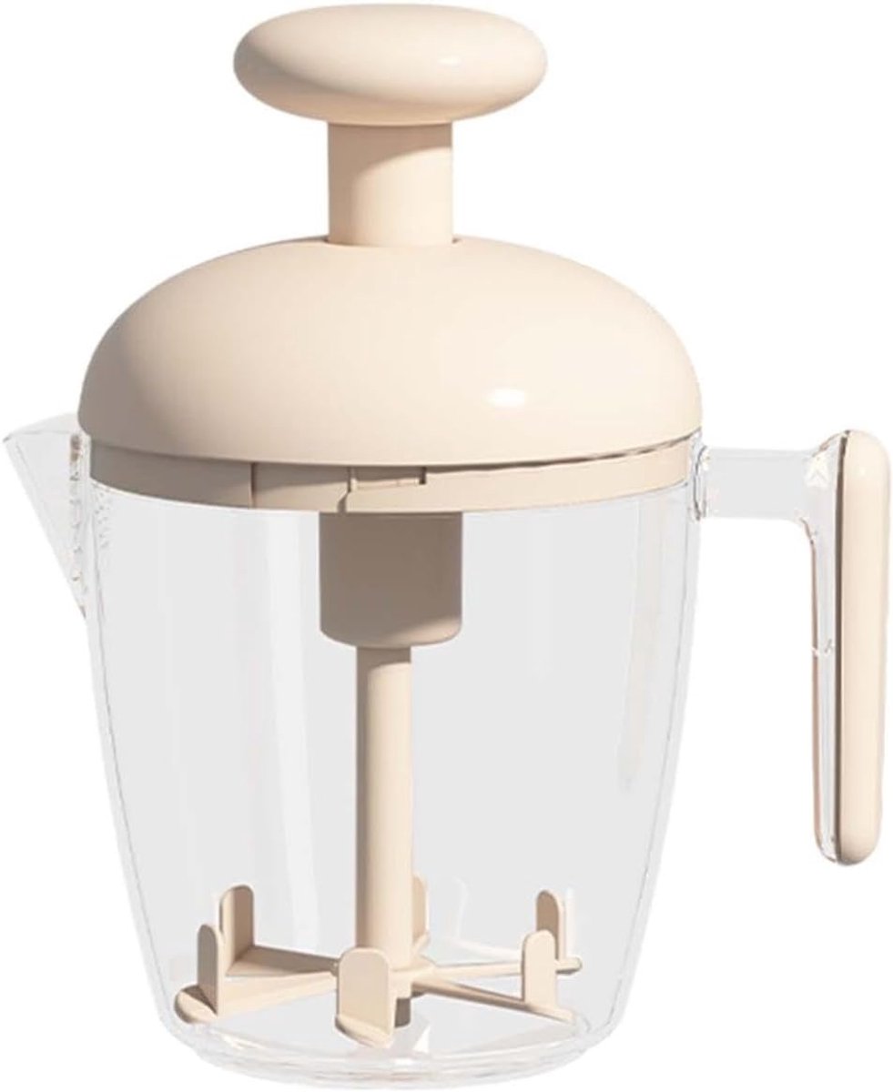 Mmgoqqt 1 Stuk - Plastic Eierklopper - Crème Wit Design - Efficiënt Mixen Voor Keuken