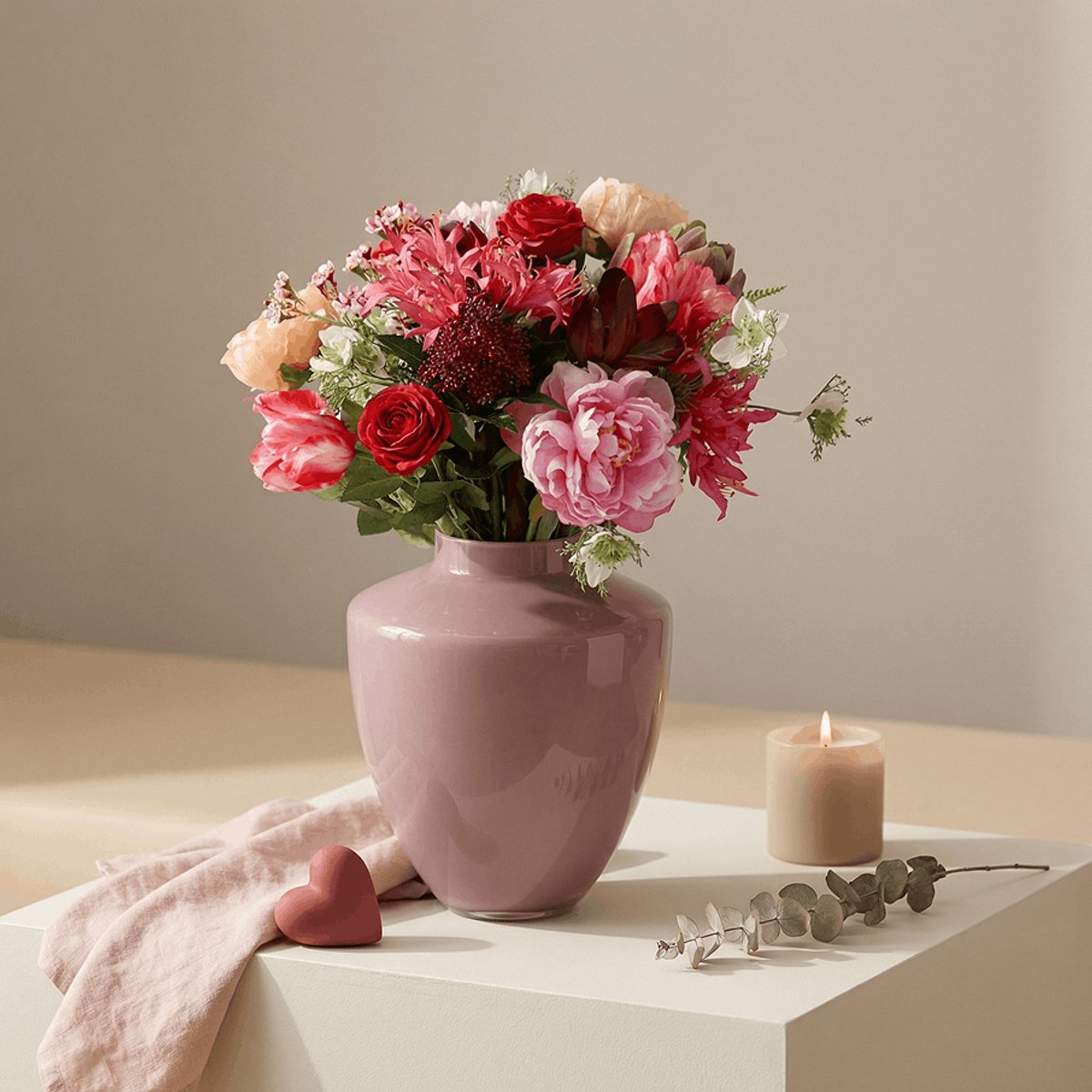 maxifleur Kunstplanten Handgebonden Kunstboeket Valérie Avignon 55 cm Meerkleurig
