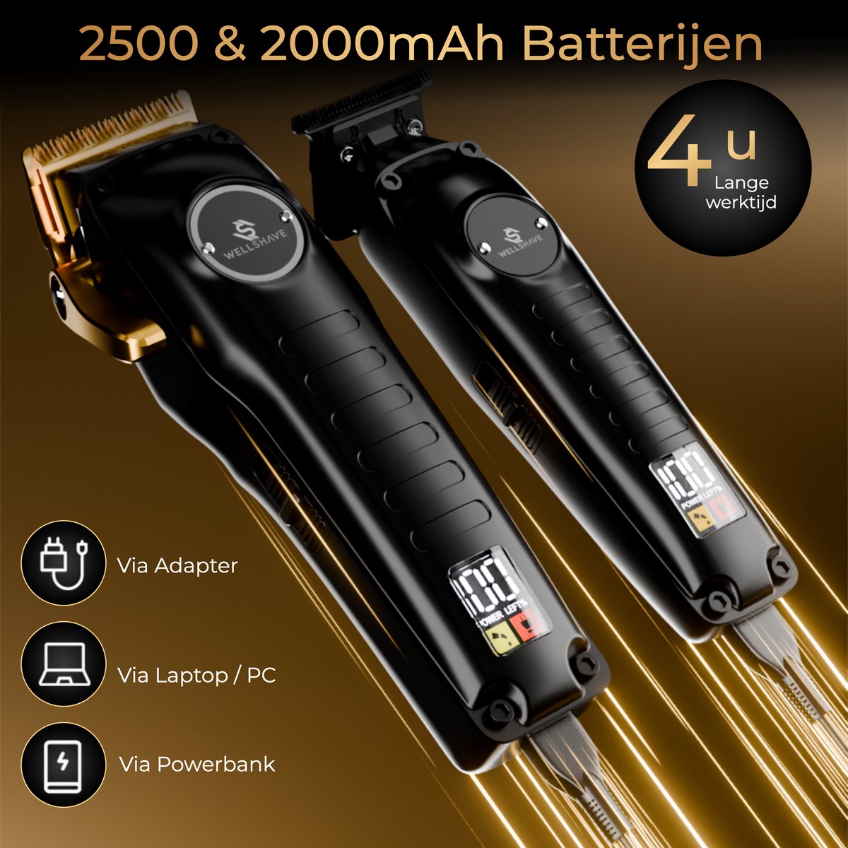 Wellshave Tondeuse Package PRO - Trimmer voor Hoofd & Baard thumbnail 2