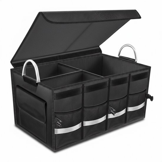 Kofferbak Organizer - 55L - 6 Zijvakken - Waterdicht - Praktisch design - Zwart