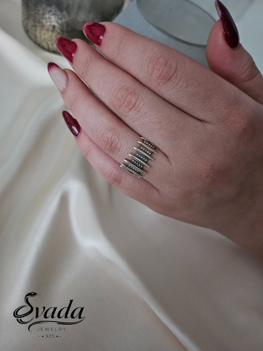 Handgemaakte zilveren ring, 925 sterling zilver ring, verstelbare dames ring, statement ring zilver, vintage zilveren ring, open ring dames, unieke zilveren ring, robuuste zilveren ring, handgemaakte sieraden dames, zilveren mode ring