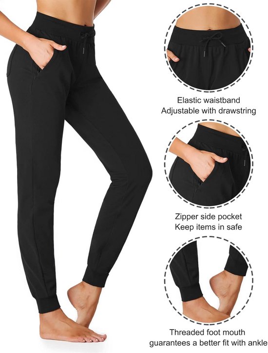 Dames Sportbroek Katoen Recht Joggingbroek met Zakken voor Yoga en Workout — afbeelding 4