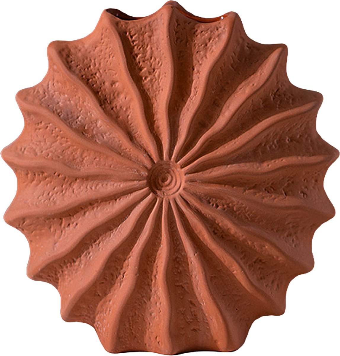 COZELLA® Vaas Aurelia Aardewerk – Sculpturale Bloemenvaas – Droogbloemen Woonkamer – Terracotta