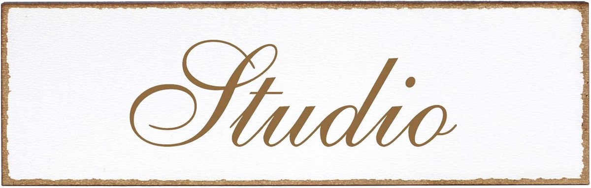 Houten Deurplaat Zelfklevend - Naambordje voor Voordeur of Kamer - HDF Hout - 15x5 cm