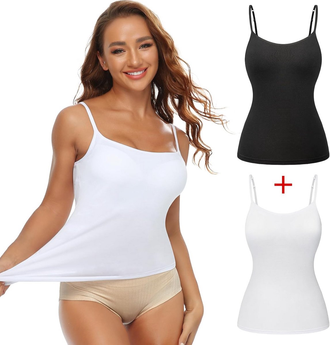 Naadloos Figuurvormend Onderhemd Dames met Uitneembare Cups - Buikweg Shapewear Top
