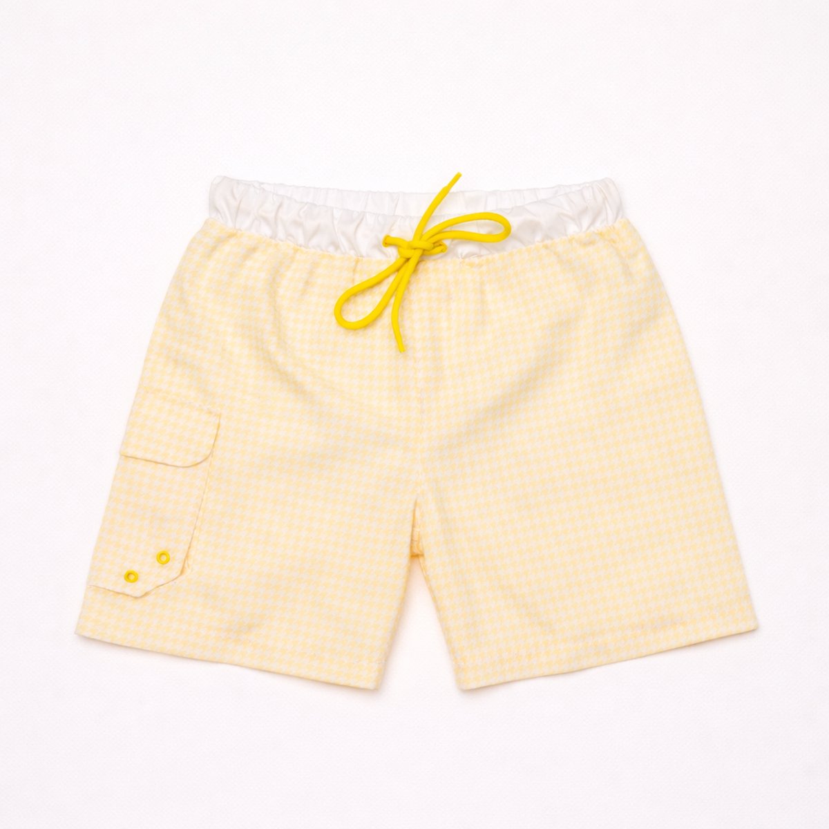 Ducksday - Zwemshort voor jongen - boardshort - UV - werend - UPF50+ - Surf - Lemonade - Lichtgeel - 122/128