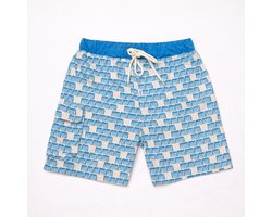 Ducksday - Zwembroek - boardshort - UV - werend - UPF50+ - Surf - Manta - Blauw - 98/104