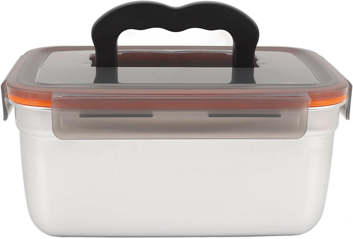 Grote Roestvrijstalen Voedselcontainer met Deksel (3500ml) - Lekkagevrije Lunchbox