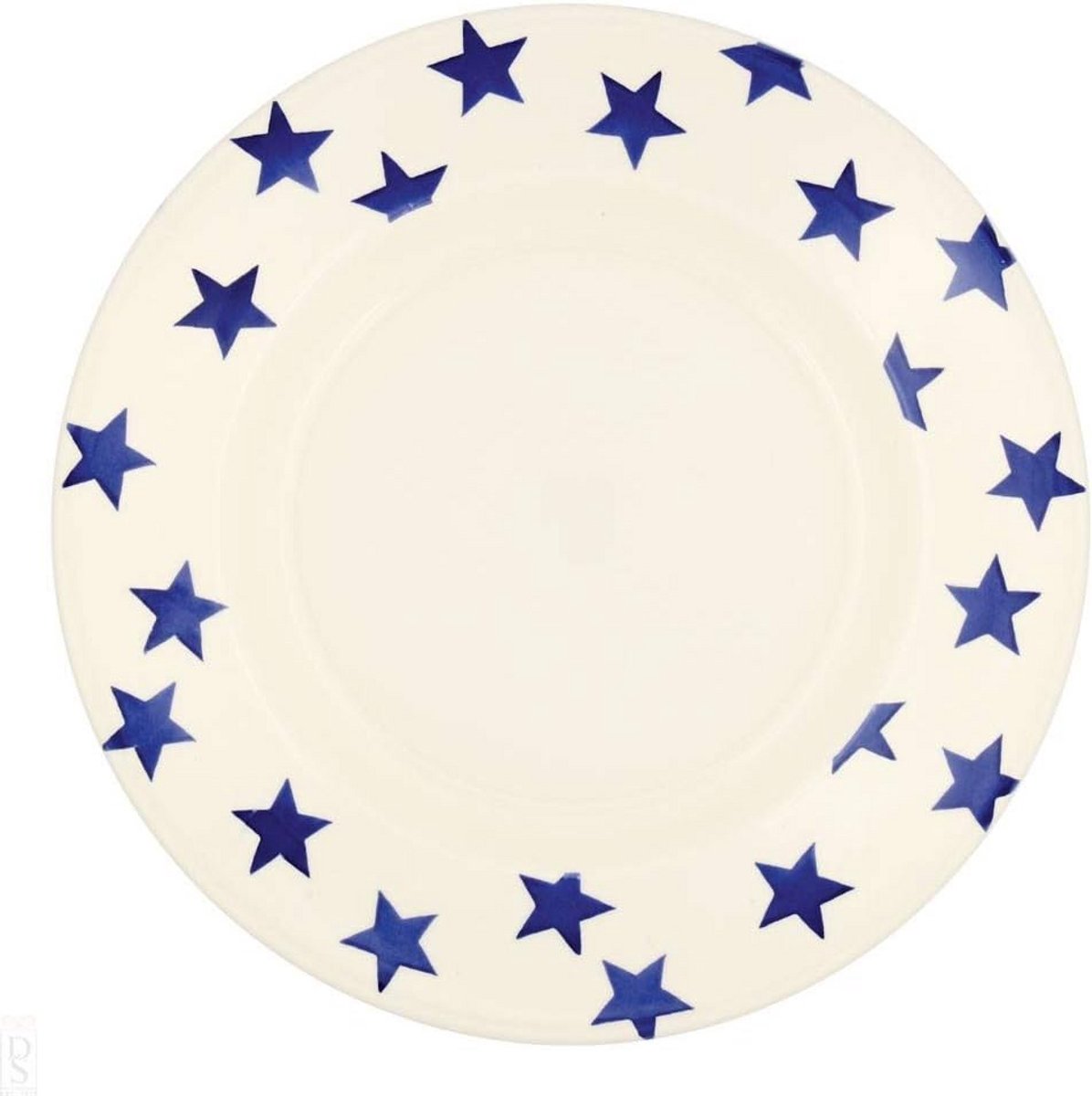 Oversized Gebaksbord Blauwe Ster - Diameter 26,5 cm - Keramiek