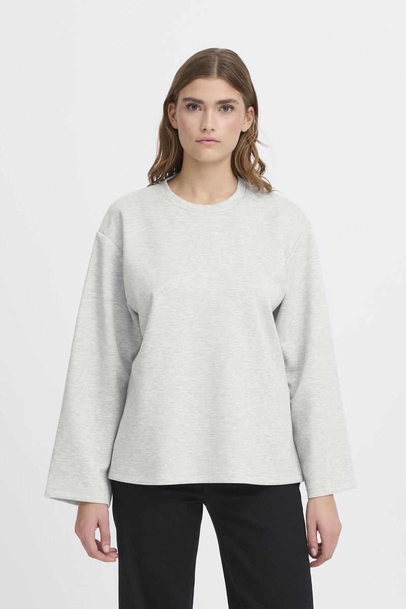 Ichi IHCOZY LS Dames Trui - Light grey melange — cadeau in Cadeau-ideeën - foto 7