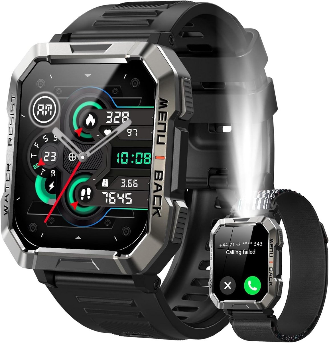 Smartwatch Dames Heren Bloeddruk Hartslag Meten Sport Activiteiten Tracker