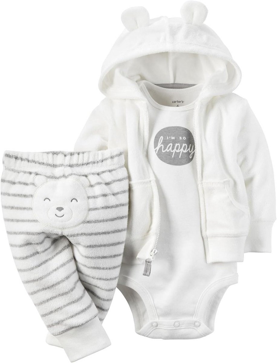 3-delige Set voor Unisex Baby's - Comfortabele Terrysweat Kleding