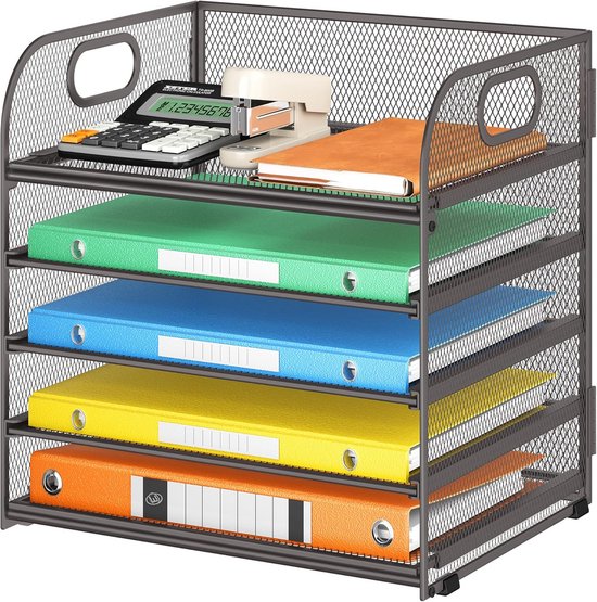 File Rek Voor Lessenaar 5 Laags Lessenaar Organizer - Briefsorteerder en Documentenbak voor A4 ...