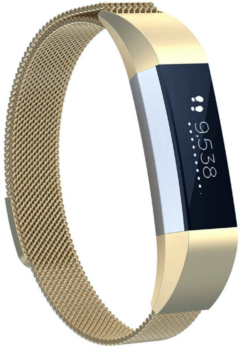 Go Go Gadget - Smartwatch Bandje - Geschikt voor FitBit Alta - Magneetsluiting - Maat M/L - Goud