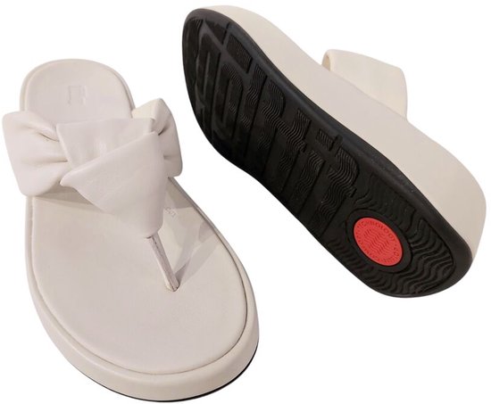 FitFlop F- Mode à plateforme en cuir souple Mode Knot BEIGE - Taille 40