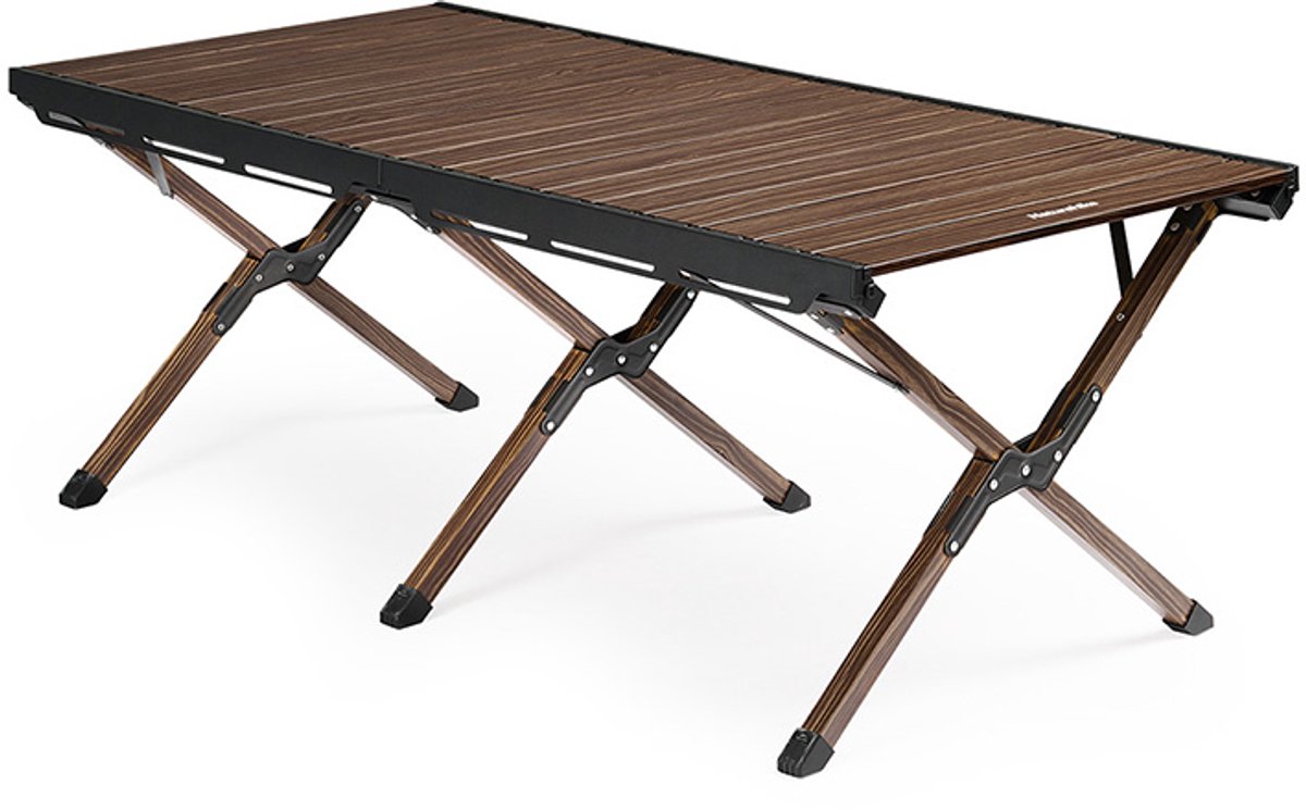 Naturehike grote opvouwbare campingtafel – Aluminium – Met rolbaar blad - 125 × 60 x 45 cm - voor 6 personen