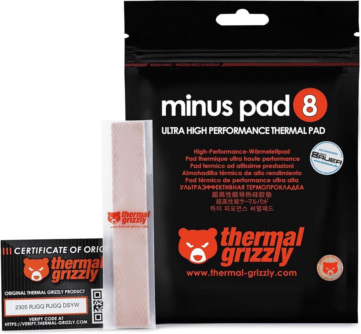 Hoogwaardige Warmtegeleidende Pad voor Componentkoeling (8.0 W/mk)