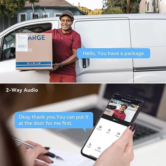 Draadloze Videofoon met Wifi, 1080p Camera en 4,3 inch Binnenscherm van Merkloos — afbeelding 3