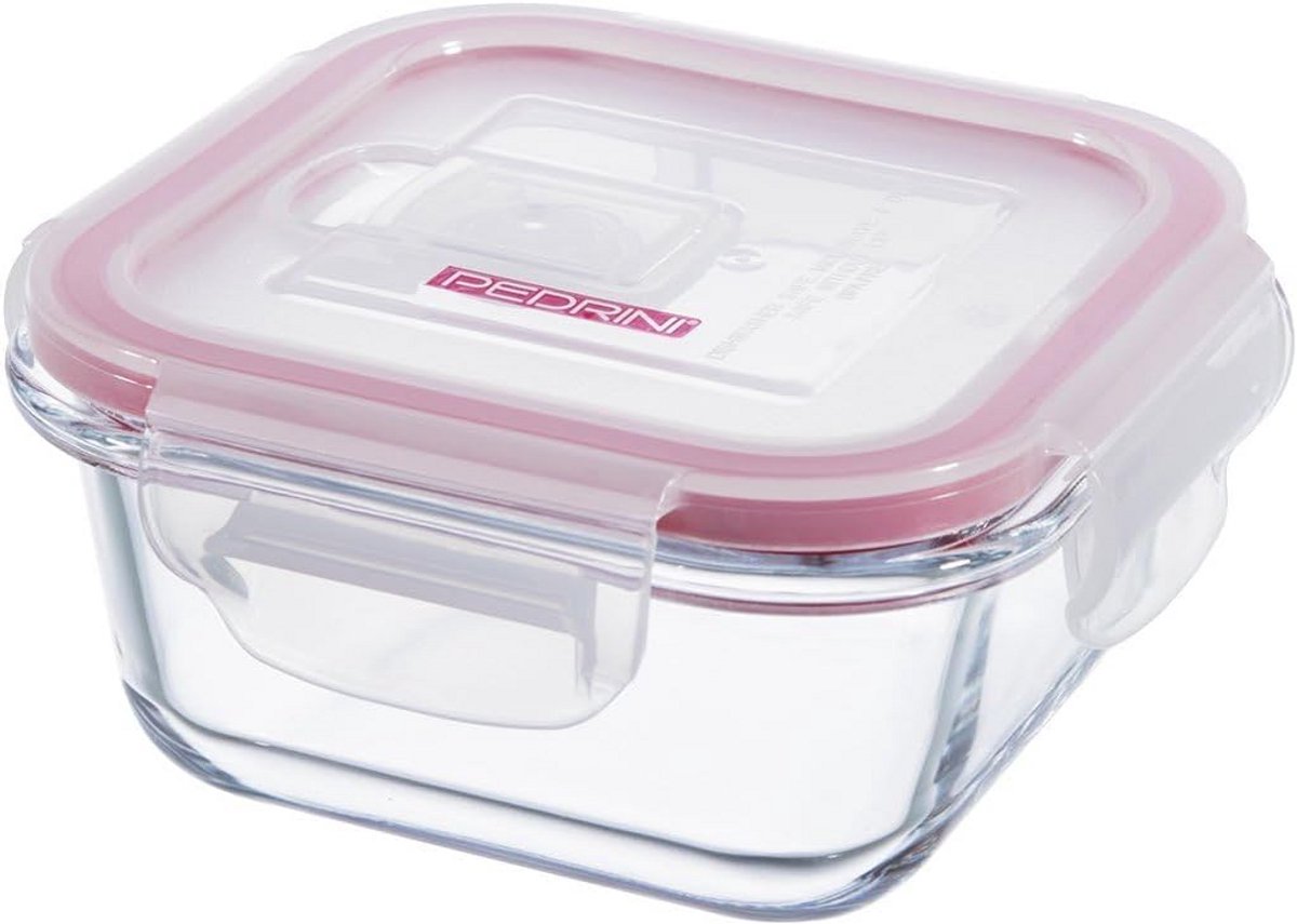 Luchtdicht Glazen Voorraadbakje met Vierkante Deksel 300ml - Koelkast, Vriezer & Magnetron