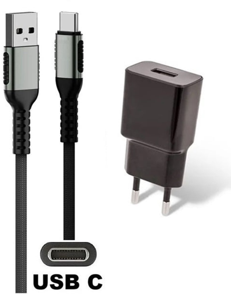 OneOne 2A oplader + 0,25m sterke USB C kabel. Universele lader adapter past op JBL TUNE 125 TWS / 130NC / 215BT / 215 TWS / 225TWS / 230NC TWS / 300TWS / 510BT / 520BT / 660NC
