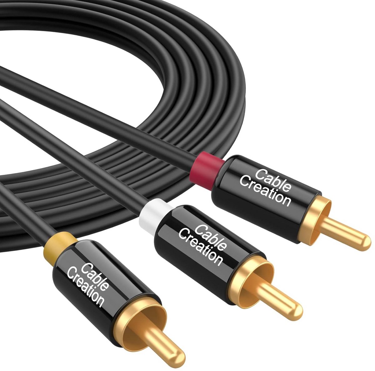RCA Kabel 5 Meter - 3.5mm Audio Video Kabel Mannelijk naar Mannelijk voor TV, Audioapparatuur & Versterker