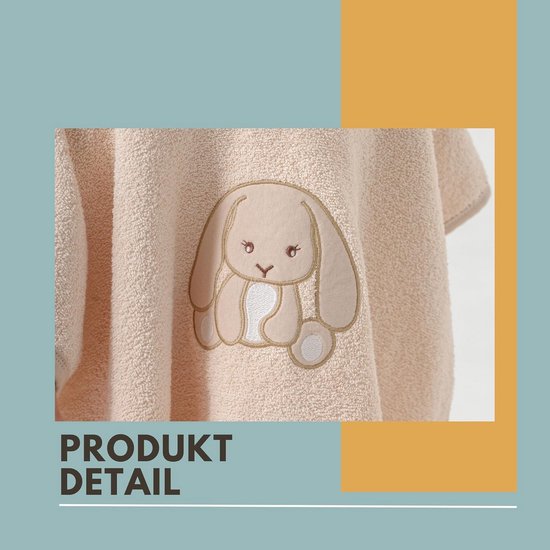 Zachte Katoenen Baby Poncho met Sterren - Absorberende & Ademende Kaphanddoek van Fabulous Goose — afbeelding 2