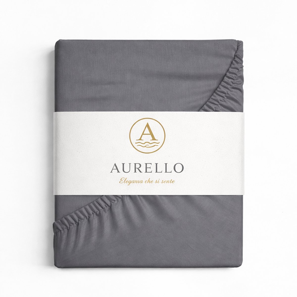 Aurello hoeslaken Dubbel jersey 80/100x220 cm Grijs - 100% Jersey katoen - Eenpersoons
