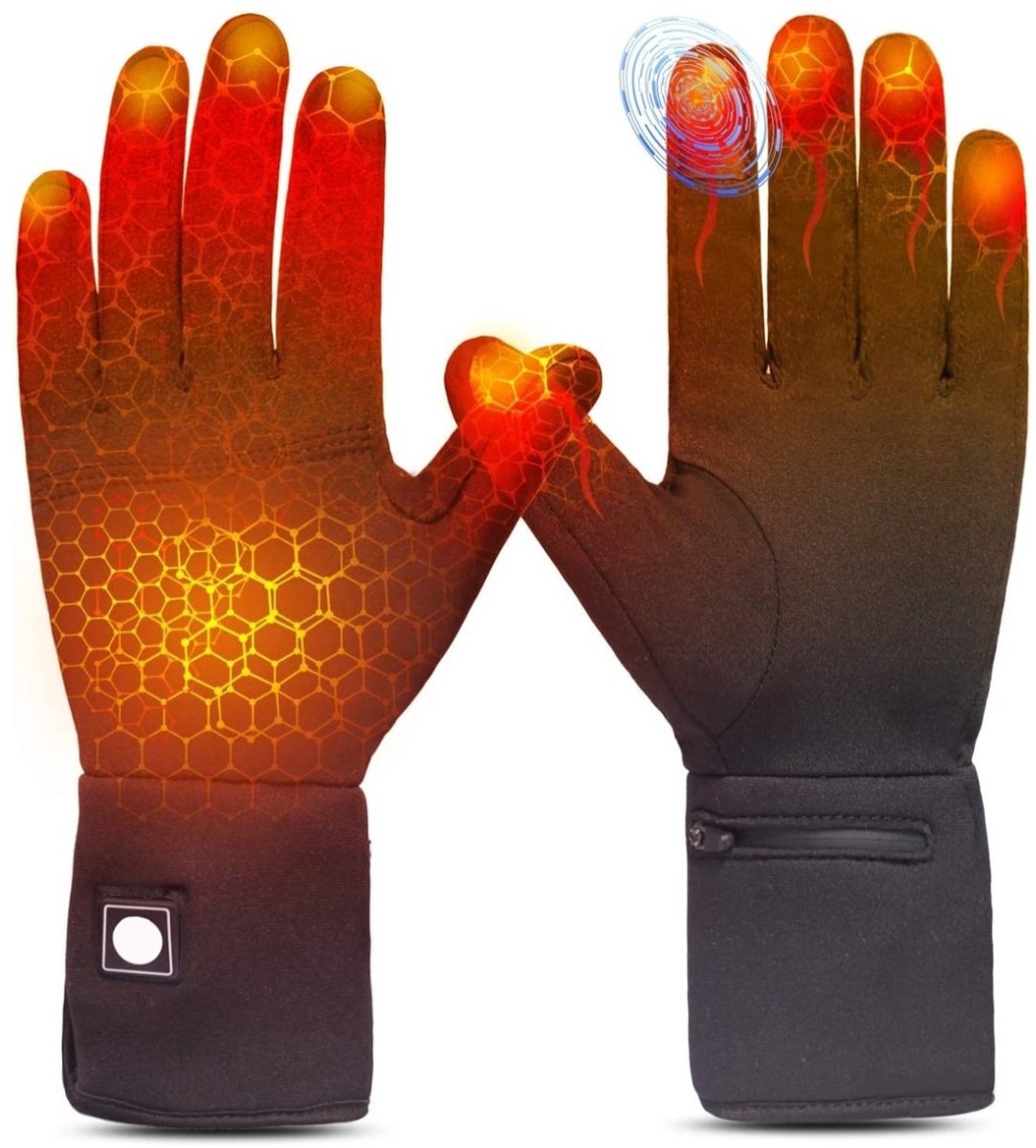 Verwarmde handschoenen voor koud weer met oplaadbare batterij en touchscreen
