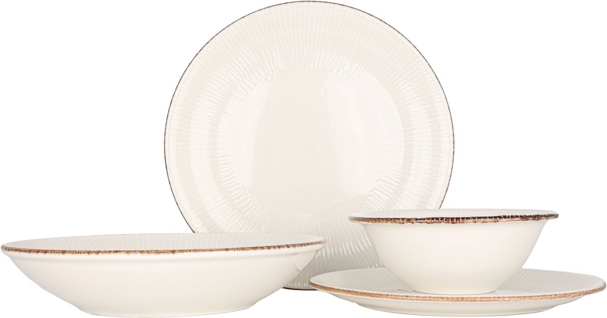 By Bone Serviesset (Large) - Grace - 24 delig - 6 persoons - Porselein