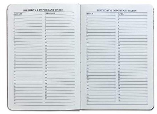 Adresboek A5 met Linnen Cover en Vlinders - A-Z Indeling van Paperclip — afbeelding 3
