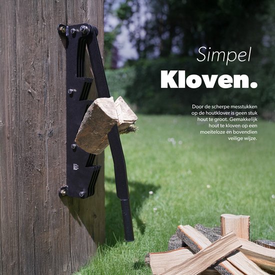 Boloning® Houtklover - Wandklover - Inclusief Montageschroeven - Wandsplijter - Houtsplijter - Houtklover Voor Aanmaakhout - Houtkliever - Hout Klover - Houtklover Muur - Kloofmachine - Kloofwig - Splijtwig - Houtklover Manueel van Boloning® — afbeelding 2