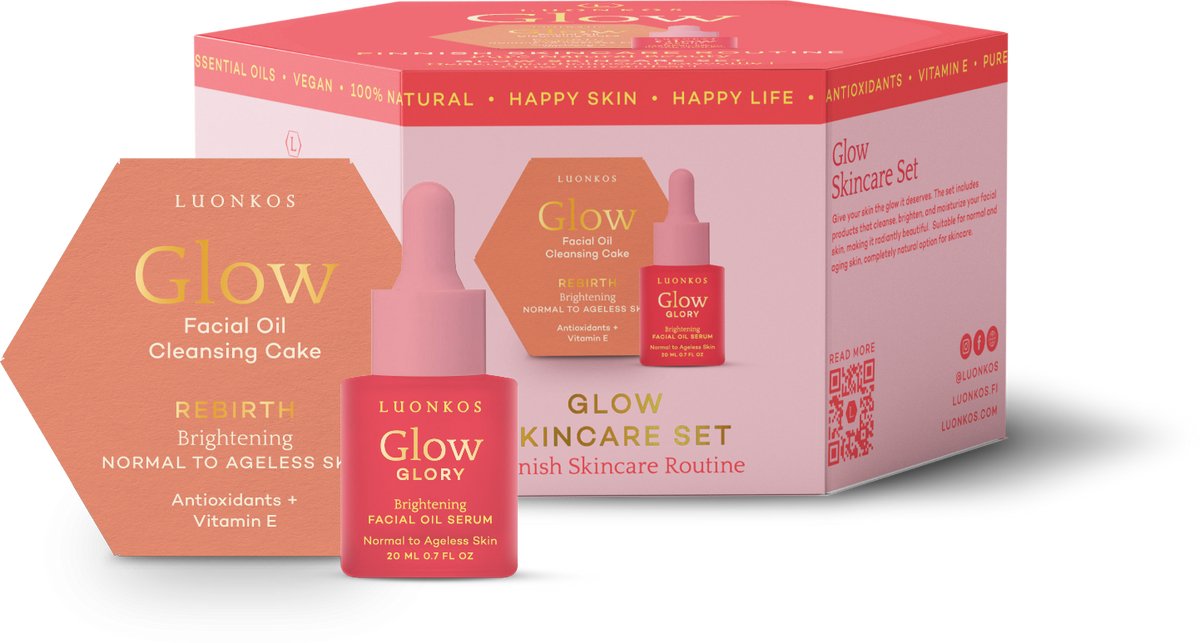 Stralende Huidverzorgingscadeauset – Natuurlijke Glow Routine Luonkos