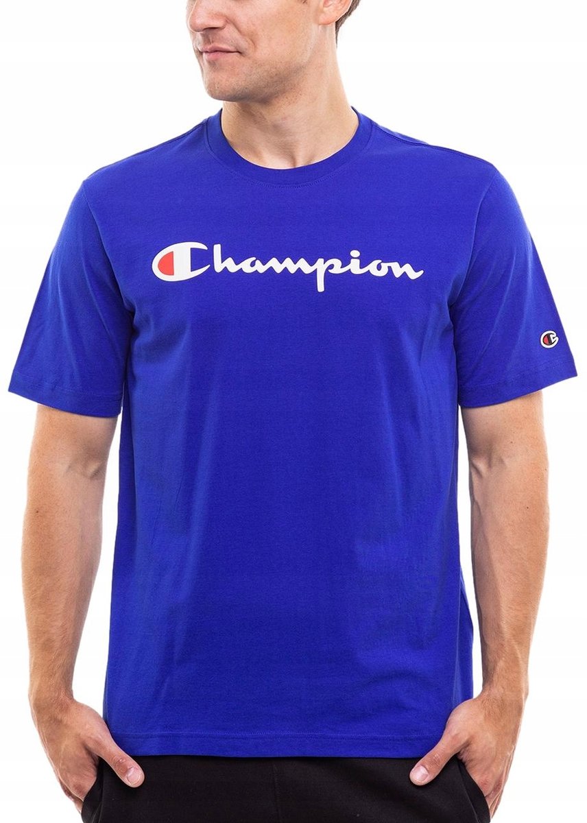 Champion Sportshirt Heren - Blauw - Katoen