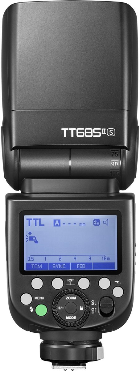 Flitser Opzetflitser voor Sony Camera’s – GN60 – 2.4G Draadloos – High Speed Sync 1/8000s – Master & Slave – Zwart