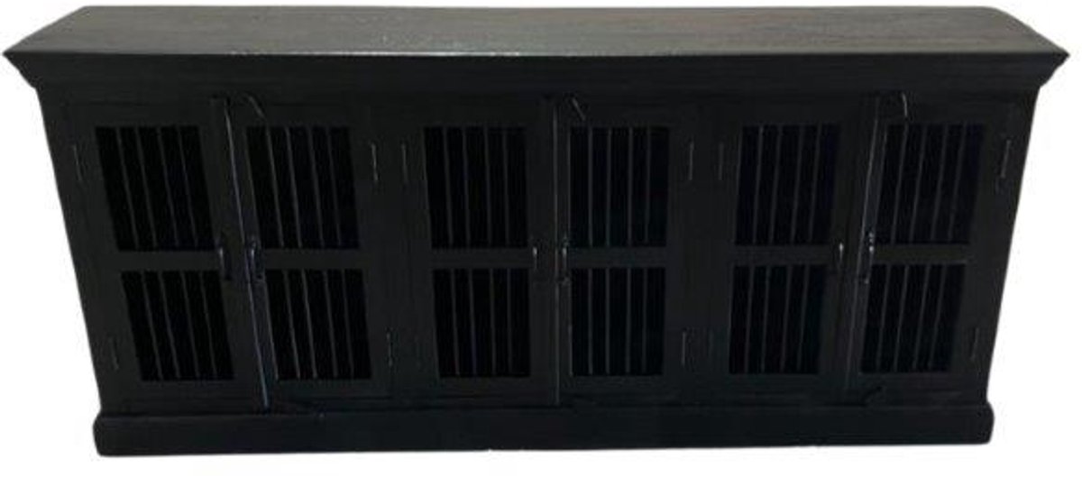 Deco4yourhome® - Dressoir - Spijlen - Zwart - 90x200x40cm