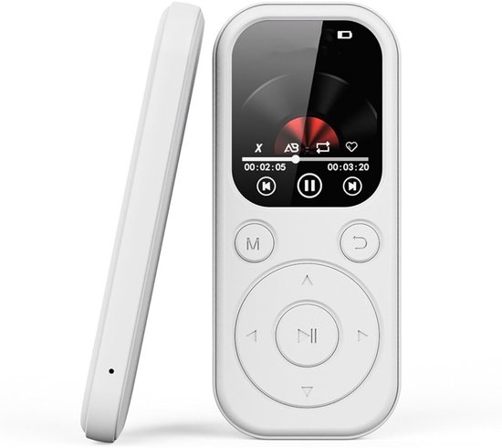 Bluetooth MP3-speler draadloos met HiFi-luidsprekers, Bluetooth 5.4, 48 uur speeltijd, compact, FM-radio, video, e-boek