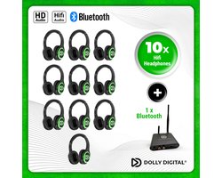Dolly Digital set: 10x stuks type RD-Pro oplaadbare Silent Disco koptelefoons | Dolly Digital© original