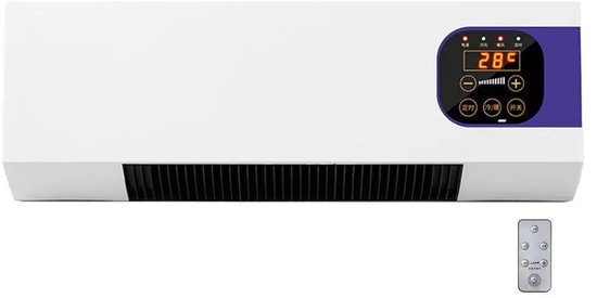 Sensova Keramische Wandverwarming 2000W - Wit- Elektrische Kachel met Afstandsbediening, LED-Display - 3 Ventilatorstanden, Timer en Thermostaat - Energiezuinige Wandkachel voor Badkamer, Slaapkamer en Woonkamer