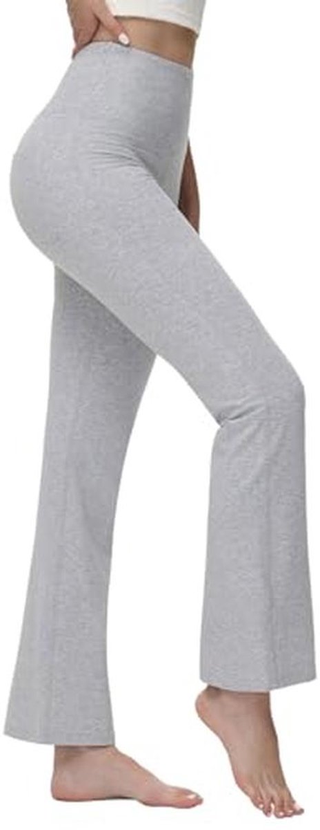 Yogabroek Dames Hoge Taille Met Zakken Wijde Pijpen