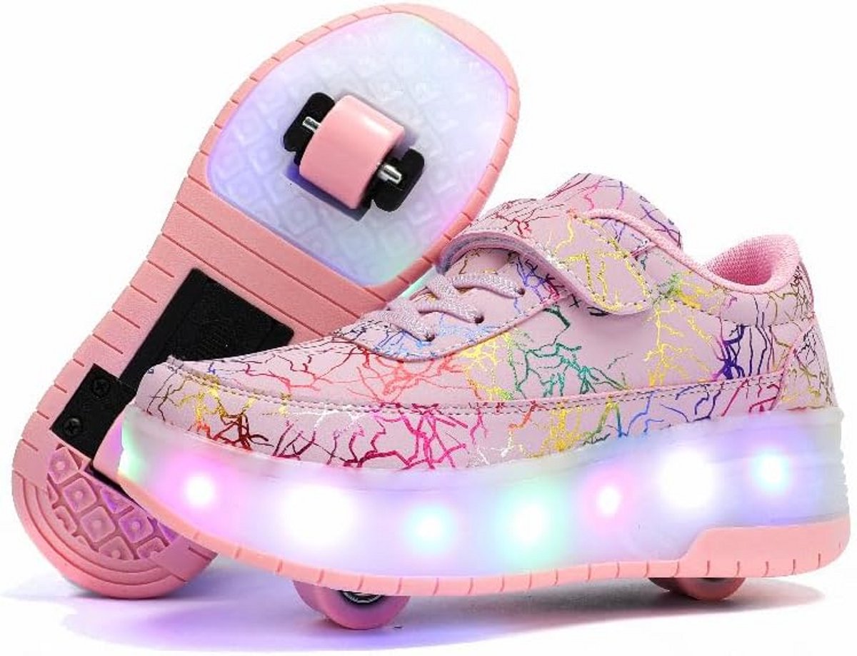 Verstelbare Rolschaatsen voor Jongens en Meisjes met 4 Wielen Skateboard Schoenen voor Jongeren EU