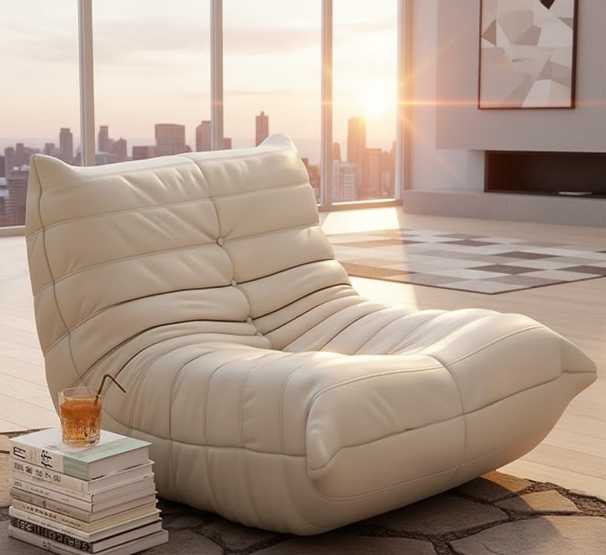 Luxe 2-Zits Tuinbank met Kussens en Inklapbare Bijzettafels – Polyrotan Terrasbank – Weerbestendig – Afneembare Wasbare Hoezen – Balkon & Tuin – Beige/Crème House&Garden